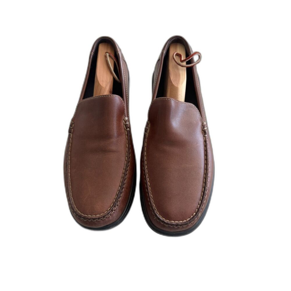 Cole Haan Men's Keating Venetian II Brown Leather Slip On Loafers C11404 Size:M